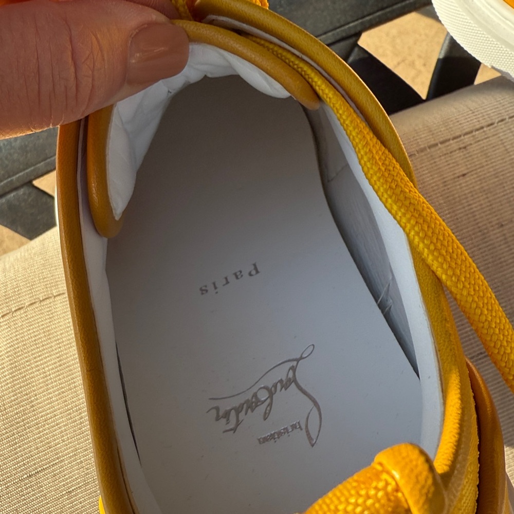Christian Louboutin Vibrant Yellow Sneakers - Picture 5 of 9